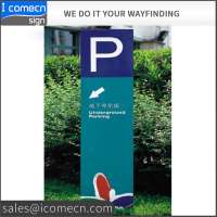 outdoor commercial complex pylon Parking sign